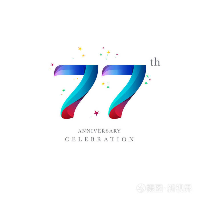 第七十七周年纪念标志设计, 77 号图标矢量模板