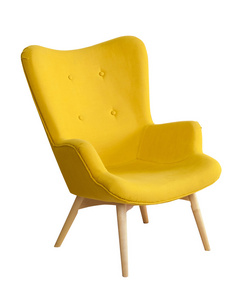 黄色现代椅子