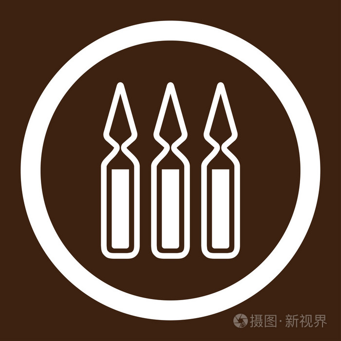 安瓿圆形的矢量图标