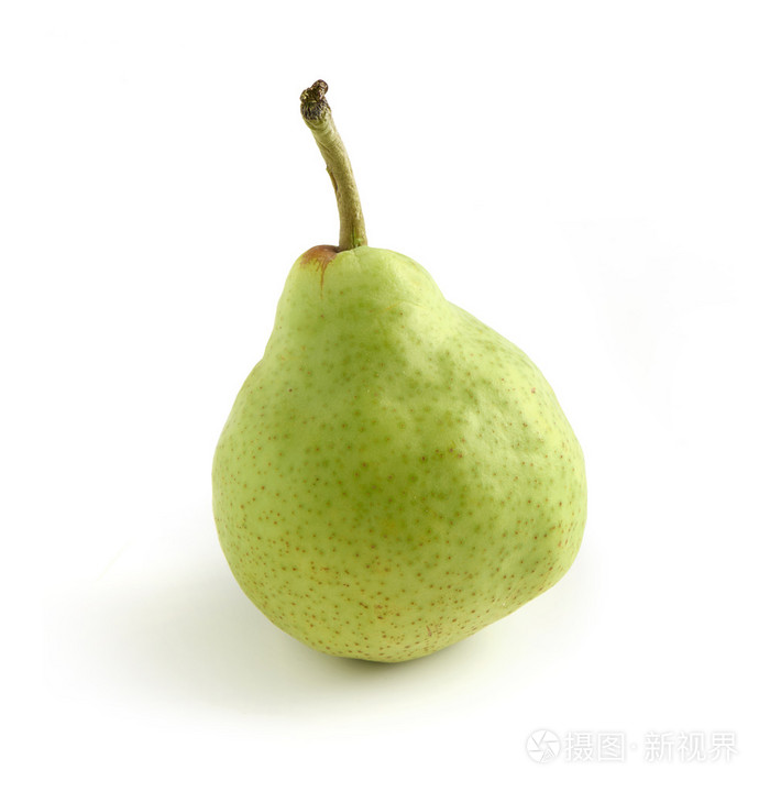配置文件的白色背景上的绿色梨子照片-正版商用图片0nlwli-摄图新视界