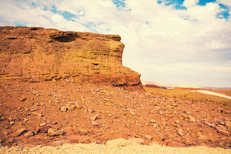 Makhtesh 雷蒙火山口在南沙漠, 以色列