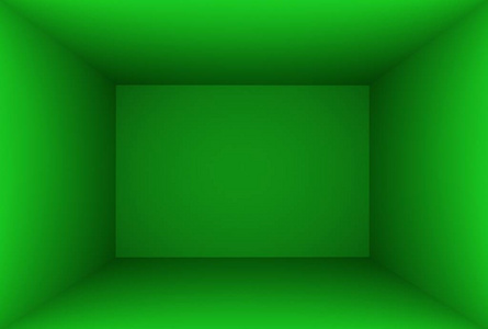 3d 渲染绿色空荡荡的房间图