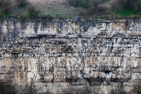 Kamianets Podilskyi Smotrych 河峡谷岩壁墙 Ukrai