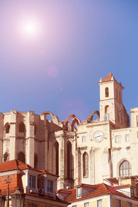 卡尔莫教堂葡萄牙里斯本的废墟