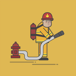 消防员的插图