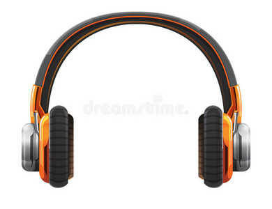 橙色耳机