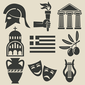 希腊符号图标集