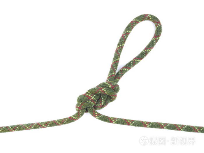 在白色背景上的绳子结