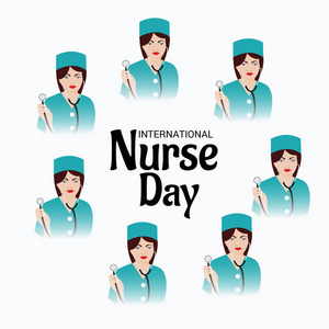 国际护士日背景的向量例证