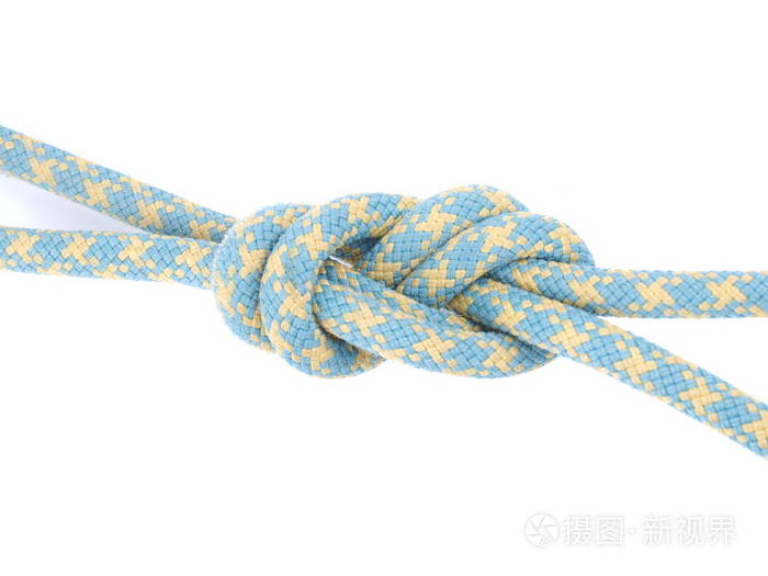 在白色背景上的绳子结