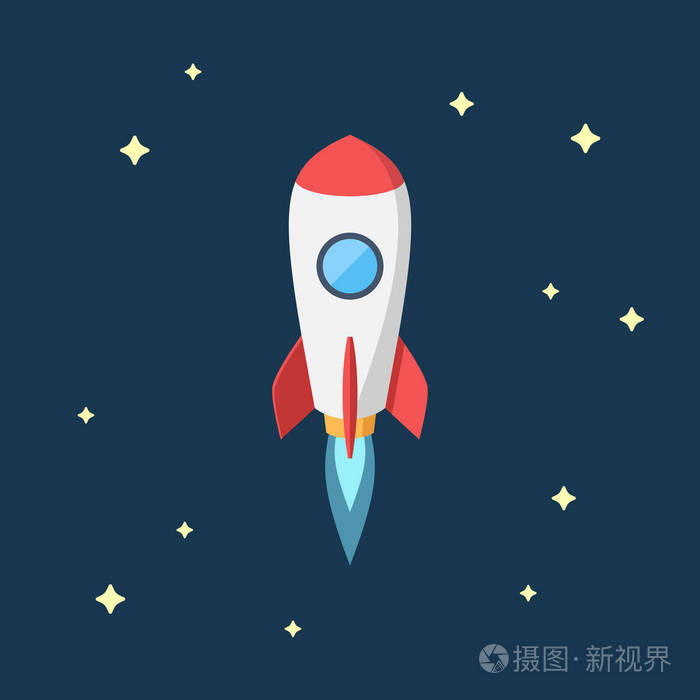 简单的飞行火箭宇宙飞船