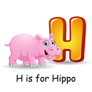 动物字母 H 为河马