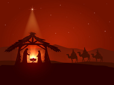 圣诞星和耶稣的诞生