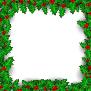 圣诞槲寄生框架背景