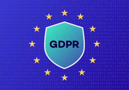 数字背景青色颜色的矢量 Gdpr 概念