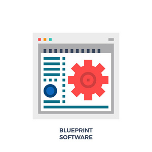 本软件为蓝图的。新型平面图标