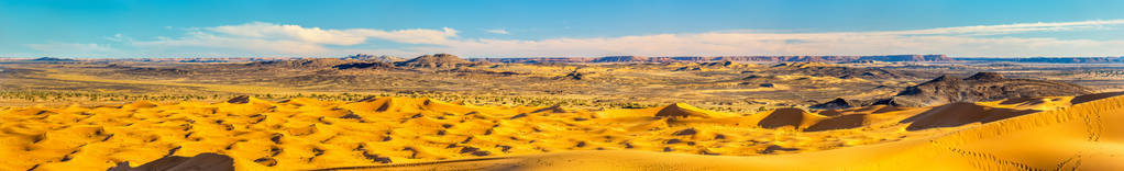 沙丘的 Erg 附近梅尔祖加在摩洛哥