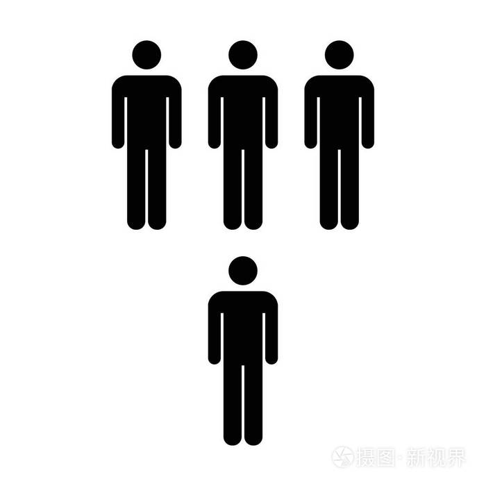 图标-矢量男性符号标志符号象形图中的人