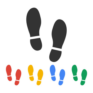 印记鞋底鞋 icon.shoes 打印 icon.vector 图