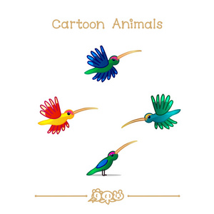 卡通系列卡通动物 colibris