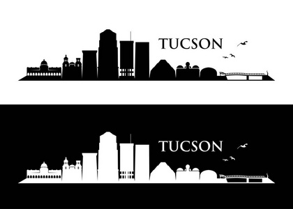 图森的天际线横幅亚利桑那州