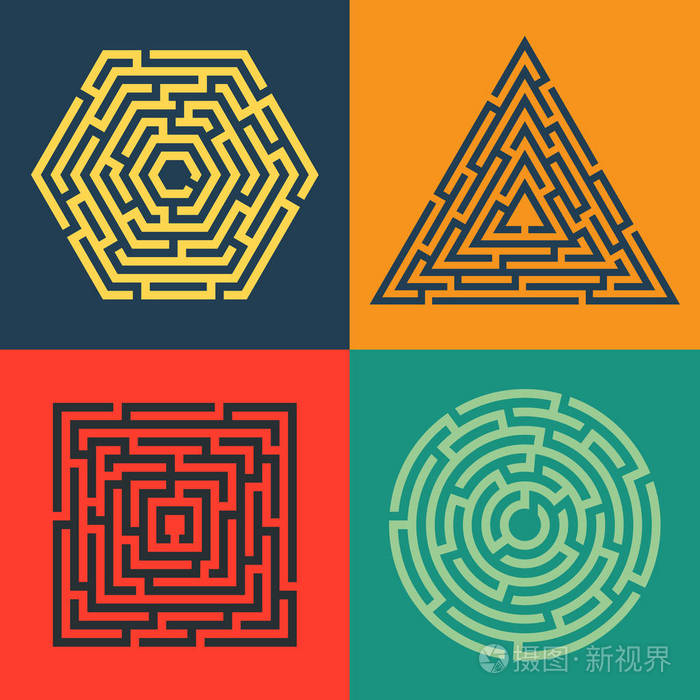 经营理念.迷宫矢量图