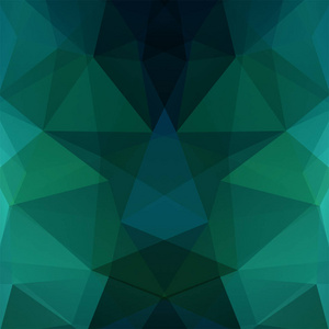 抽象的马赛克背景。三角几何背景。设计元素。矢量图。绿色的颜色