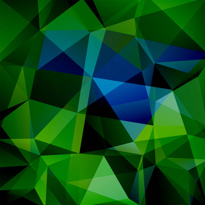 抽象的几何风格商业背景矢量图。绿 蓝 黑颜色