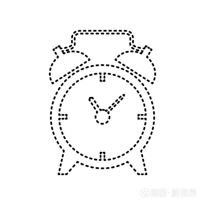 矢量.白色背景上的黑色虚线的图标.分离