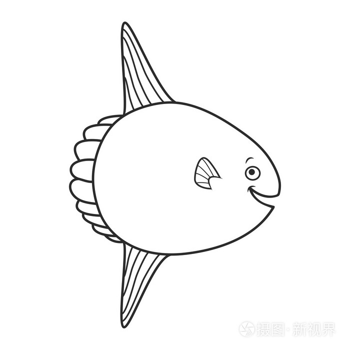 快乐的翻车鱼卡通