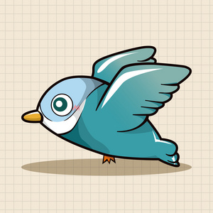 鸟卡通主题元素矢量 eps 图标元素