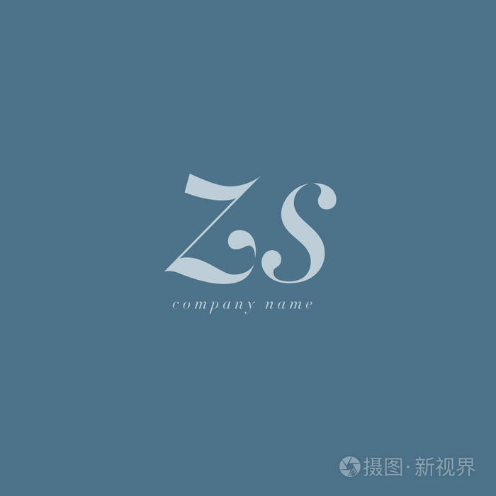 zs 斜体联合字母徽标