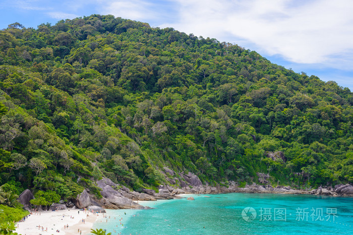 地处热带的海滩斯米兰群岛