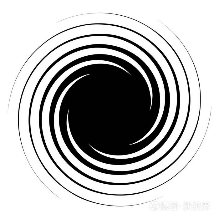 螺旋 漩涡 旋转抽象设计元素.旋转母题 矢量图示