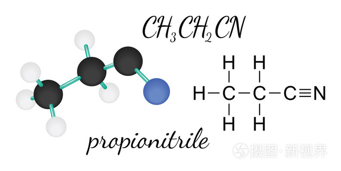 Ch3ch2cn 丙腈分子