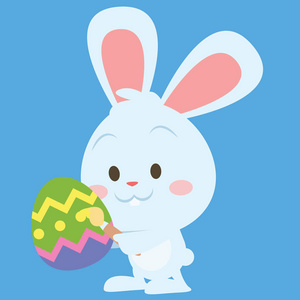 与兔子的快乐复活节主题。