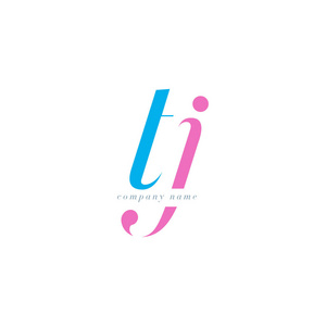 Tj 字母标志模板