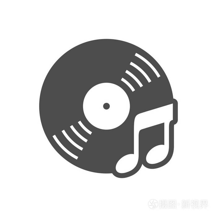 音频cd音乐简单图标设计