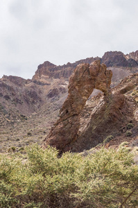 Teide 阿苏莱霍斯的绿色岩石观