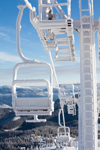 德拉戈布拉特滑雪度假村，乌克兰的严重冰冻升降椅