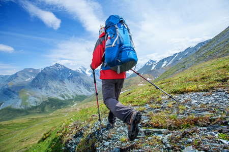 附近的 Belukha 山，最高在西伯利亚的徒步旅行者