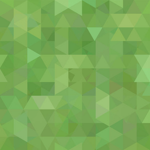 与三角形的抽象矢量背景。绿色的几何矢量图。创意设计模板