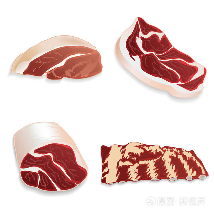 未煮过的有机牛肉 猪肉 羊肉