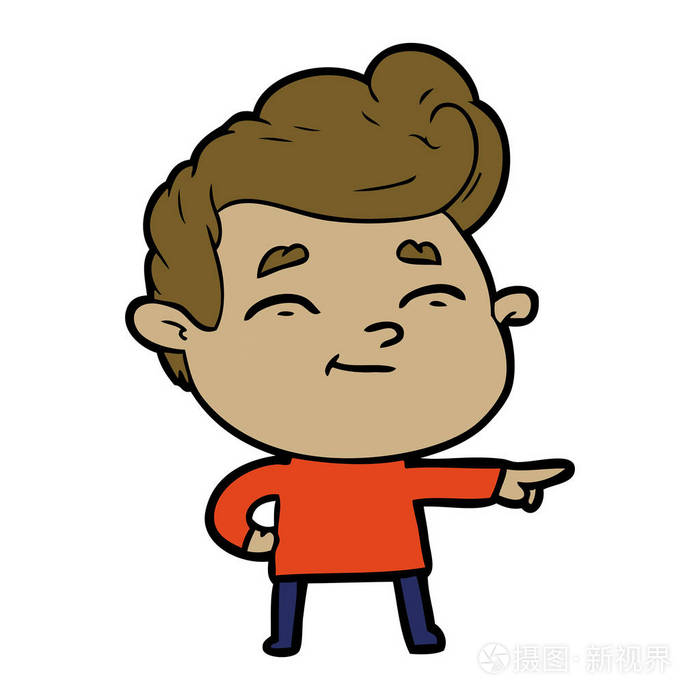 快乐卡通人指点