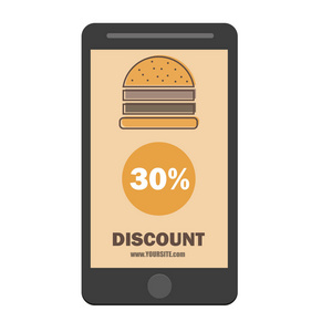 快餐汉堡优惠券优惠模板平面设计