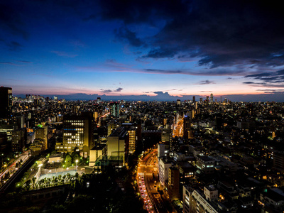 日本观察房间夜景