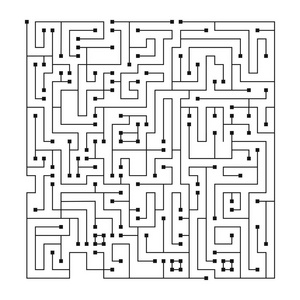 迷宫  迷宫，矢量图复杂迷宫拼图游戏 高水平的难度。黑色和白色迷宫经营理念