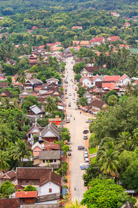 视凯威和景观在老挝琅勃拉邦图片