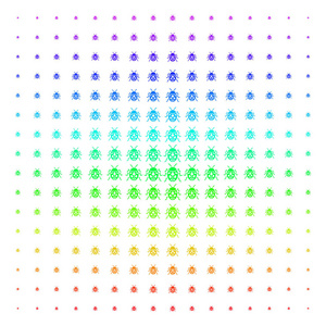 瓢虫 Bug 形状半色调频谱网格