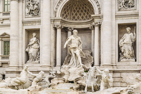 fontana di trevi，罗马，意大利